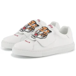 Fashion KENZO KIDS Baskets à fermeture par bandes auto aggripantes e OFFWHITE