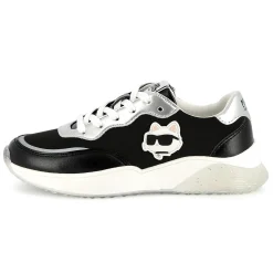 Hot KARL LAGERFELD KIDS Baskets à lacets avec badge BLACK