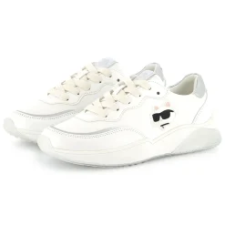 Online KARL LAGERFELD KIDS Baskets à lacets avec badge BLANC