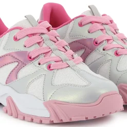 New BILLIEBLUSH Baskets à lacets bimatières BLANC