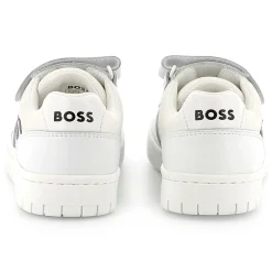 Discount BOSS Baskets à lacets et fermeture par bandes auto aggr BLANC