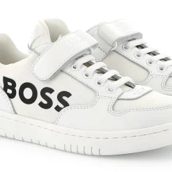 Discount BOSS Baskets à lacets et fermeture par bandes auto aggr BLANC