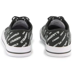 New KARL LAGERFELD KIDS Baskets à lacets imprimé siglé BLACK