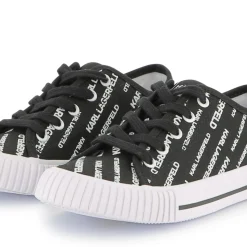 New KARL LAGERFELD KIDS Baskets à lacets imprimé siglé BLACK