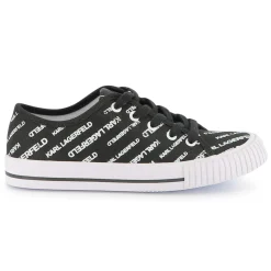 New KARL LAGERFELD KIDS Baskets à lacets imprimé siglé BLACK