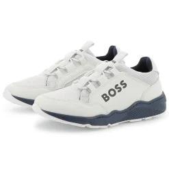 Best BOSS Baskets à lacets élastiqués BLANC