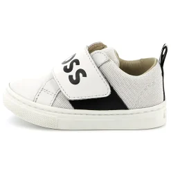 Clearance BOSS Baskets avec cuir à fermeture par bandes auto aggr BLANC
