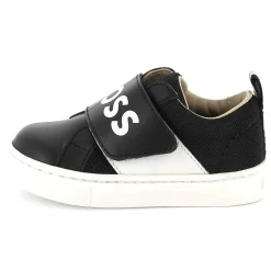 Fashion BOSS Baskets avec cuir à fermeture par bandes auto aggr BLACK