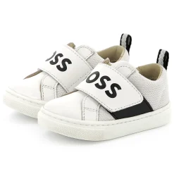 Clearance BOSS Baskets avec cuir à fermeture par bandes auto aggr BLANC