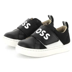 Fashion BOSS Baskets avec cuir à fermeture par bandes auto aggr BLACK