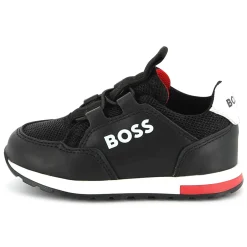 Clearance BOSS Baskets avec cuir à lacets BLACK