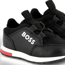 Clearance BOSS Baskets avec cuir à lacets BLACK