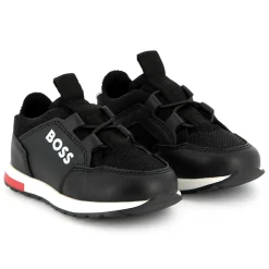 Clearance BOSS Baskets avec cuir à lacets BLACK