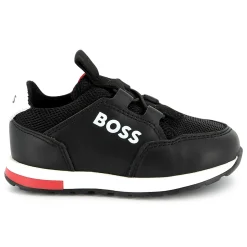 Clearance BOSS Baskets avec cuir à lacets BLACK