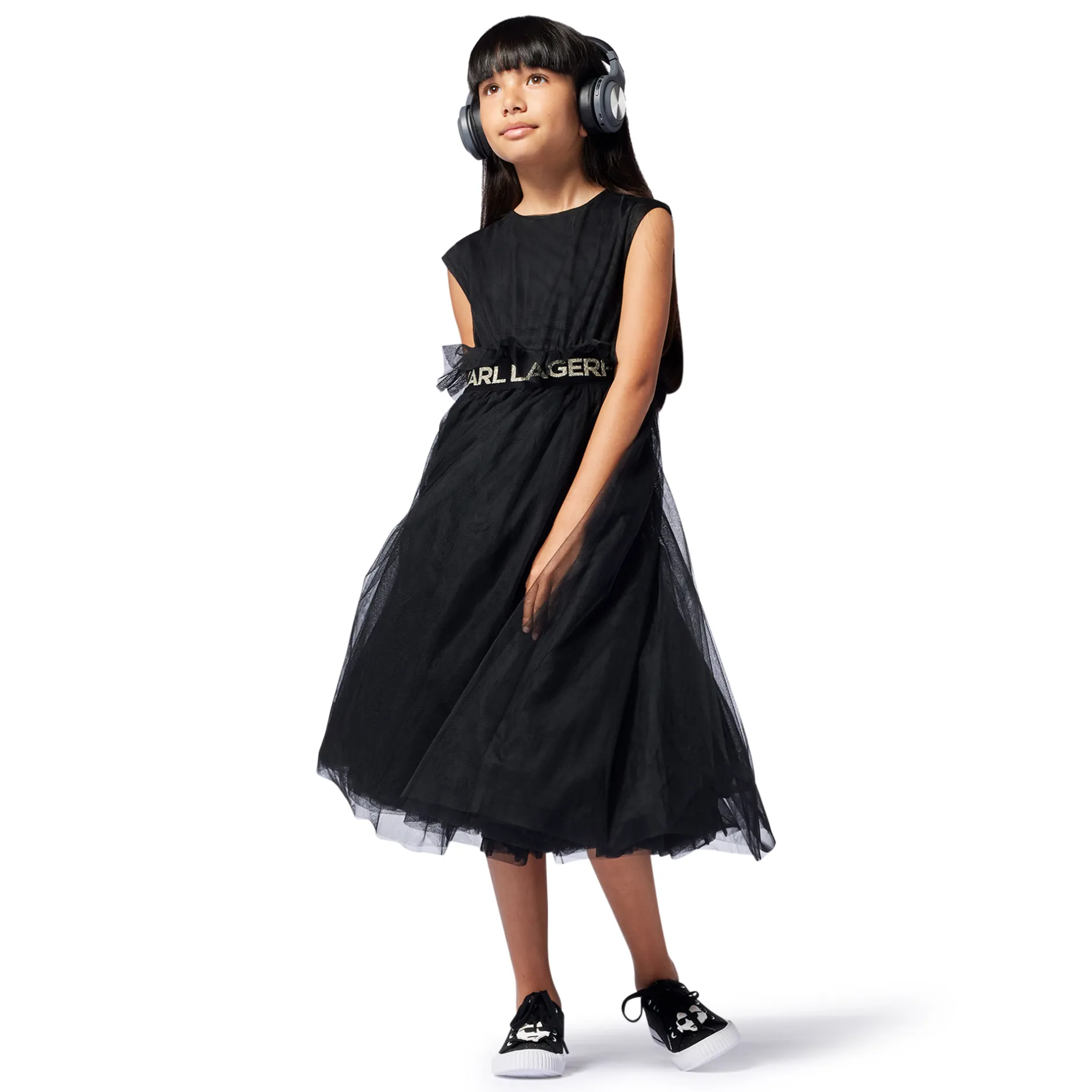 Sale KARL LAGERFELD KIDS Baskets basses à lacets BLACK