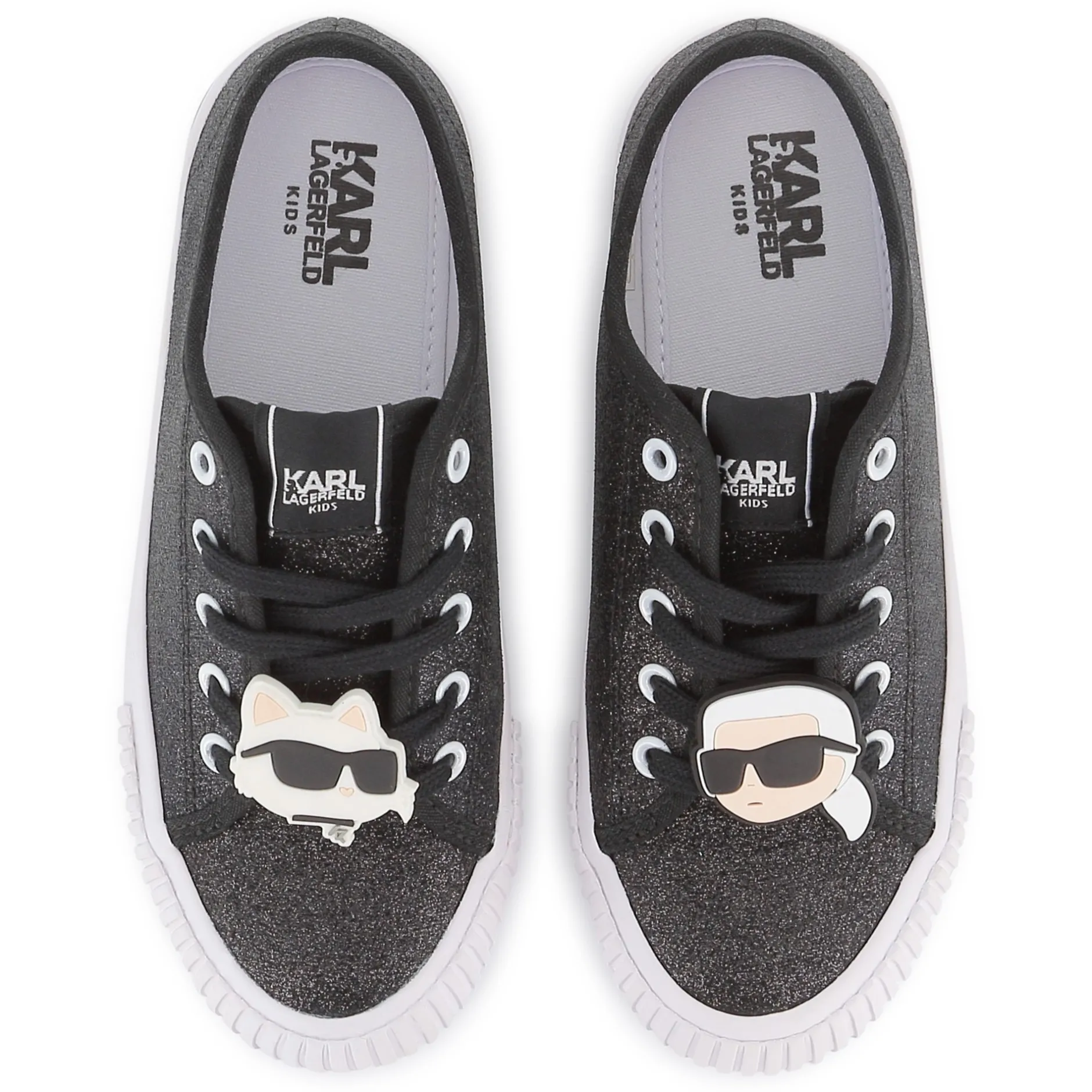 Sale KARL LAGERFELD KIDS Baskets basses à lacets BLACK