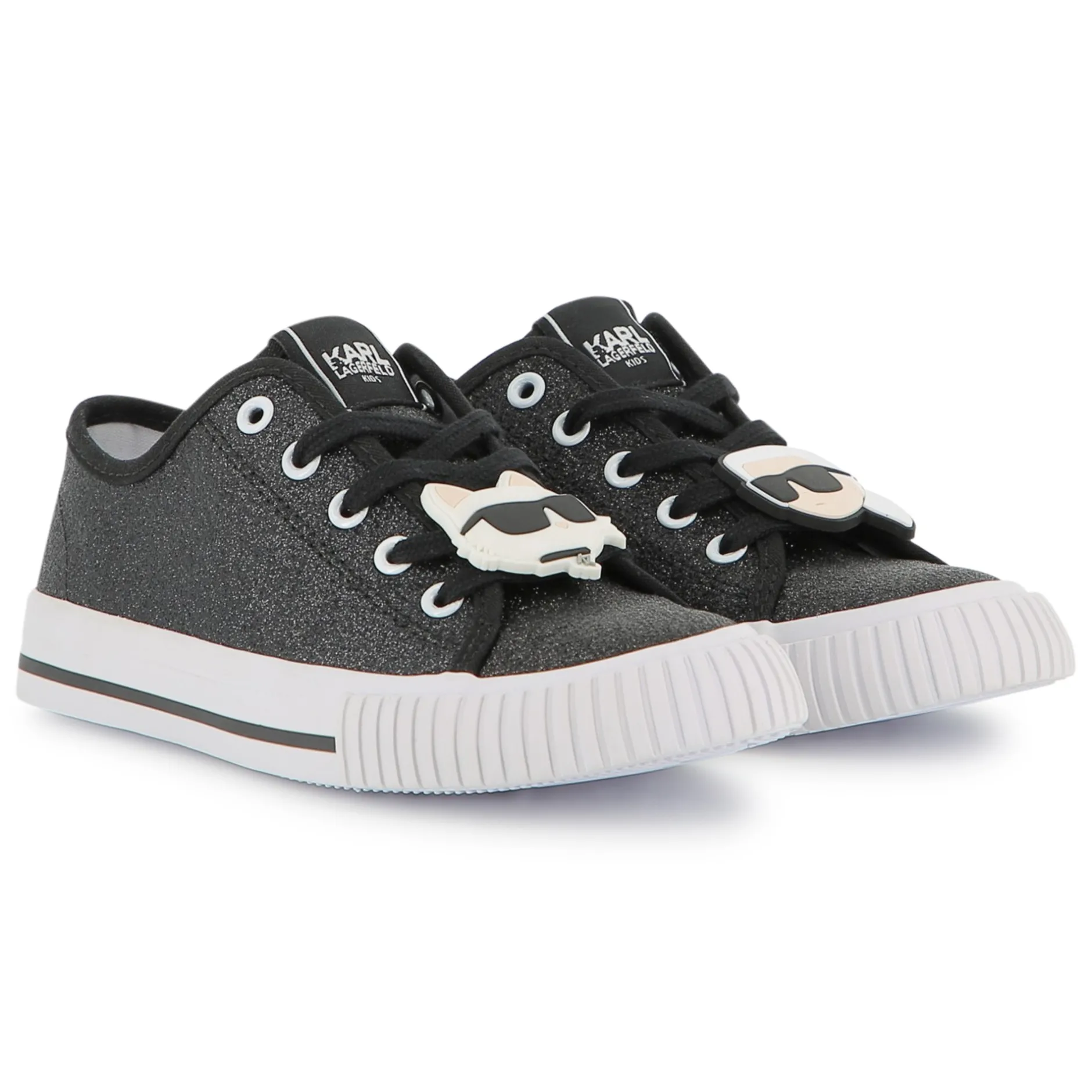 Sale KARL LAGERFELD KIDS Baskets basses à lacets BLACK