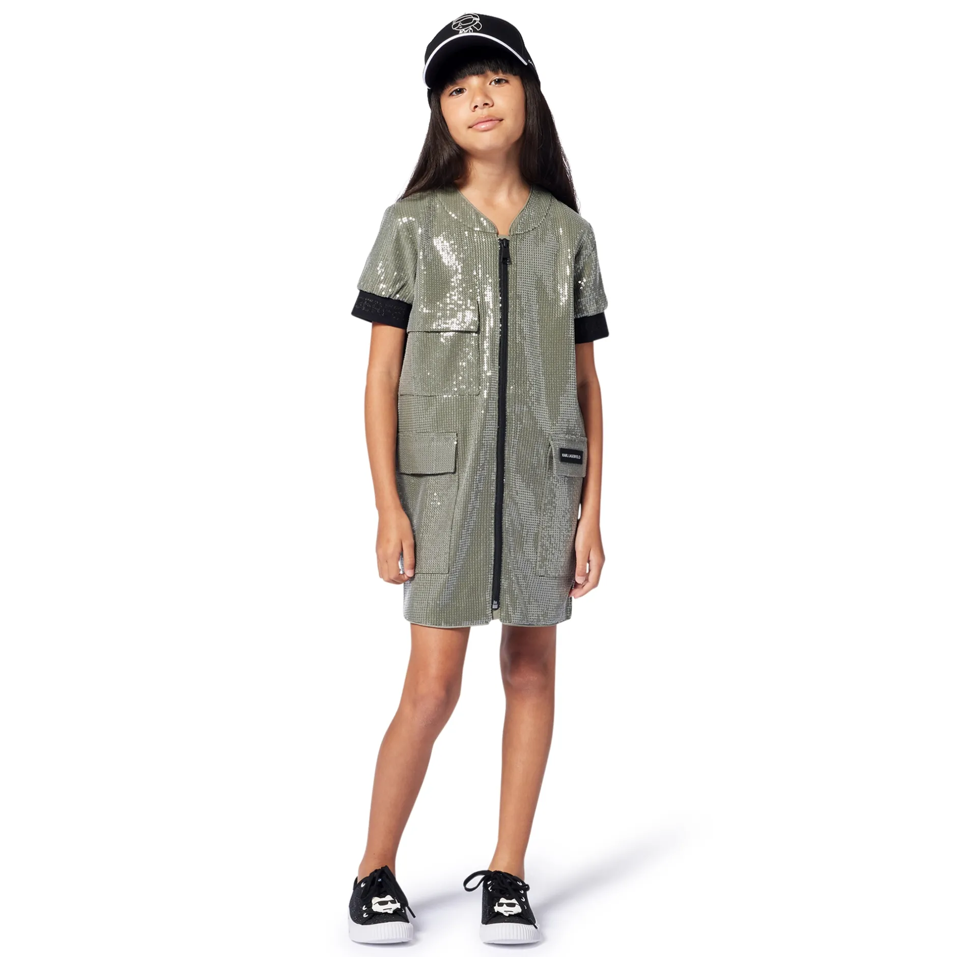 Sale KARL LAGERFELD KIDS Baskets basses à lacets BLACK