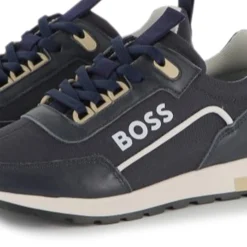 Sale BOSS Baskets bimatières à lacets BLEU CARGO