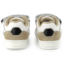 Outlet BOSS Baskets en cuir à fermeture par bandes auto aggrip BLANC