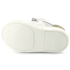 Outlet BOSS Baskets en cuir à fermeture par bandes auto aggrip BLANC