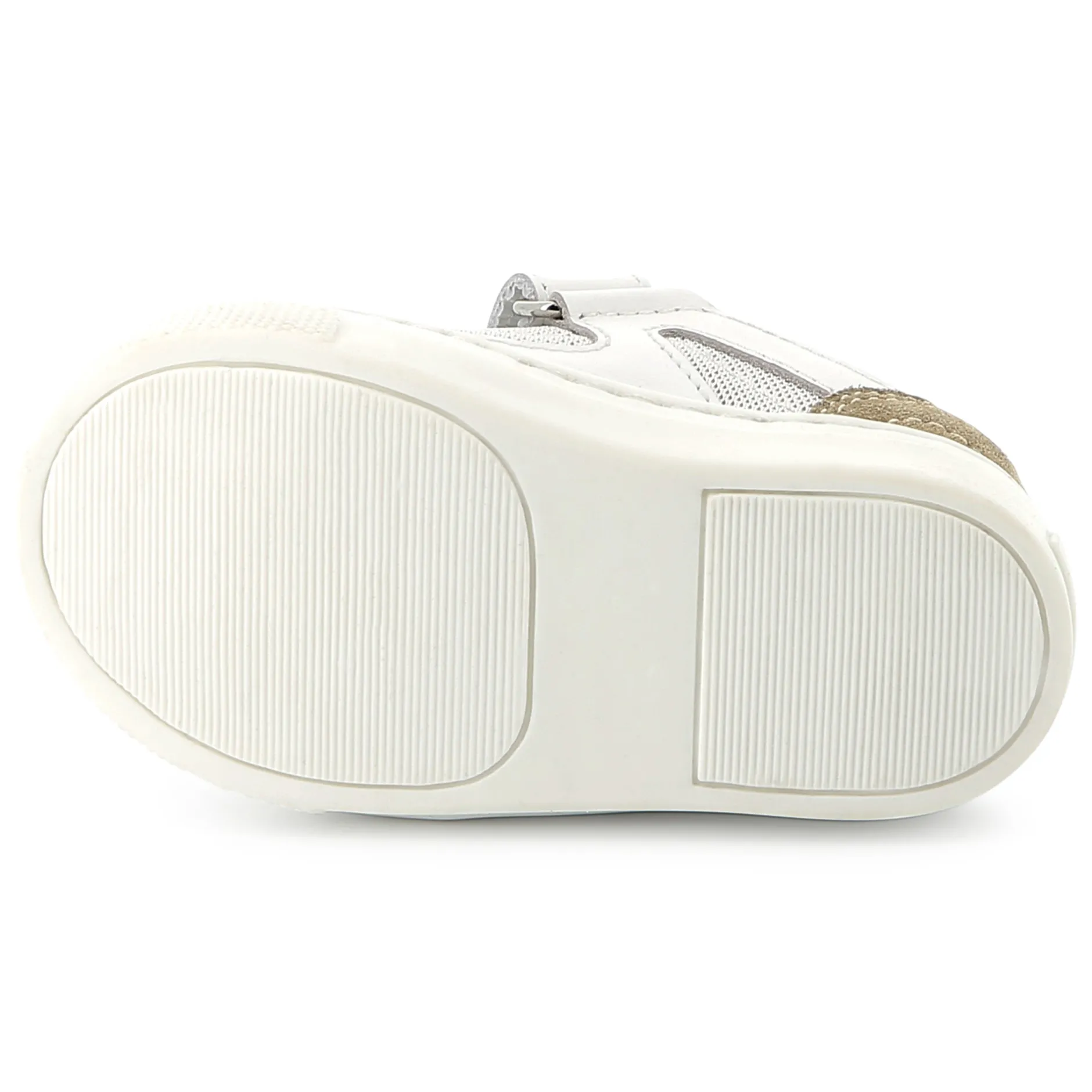 Outlet BOSS Baskets en cuir à fermeture par bandes auto aggrip BLANC