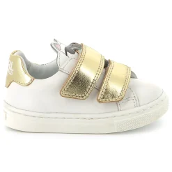 Hot KARL LAGERFELD KIDS Baskets en cuir à fermeture par bandes auto aggrip BLANC
