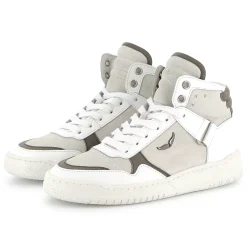 Discount ZADIG & VOLTAIRE Baskets en cuir à lacets BLANC GRIS