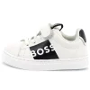 Best BOSS Baskets en cuir fermeture par bandes auto aggripan BLANC
