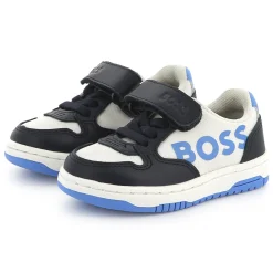 Hot BOSS Baskets en cuir fermeture par bandes auto aggripan BLEU CARGO