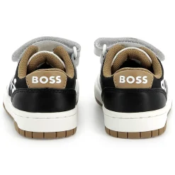 Hot BOSS Baskets en cuir fermeture par bandes auto aggripan BLANC