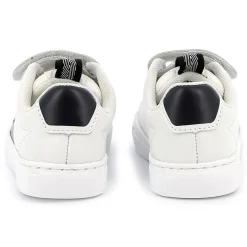 Best BOSS Baskets en cuir fermeture par bandes auto aggripan BLANC