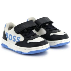 Hot BOSS Baskets en cuir fermeture par bandes auto aggripan BLEU CARGO