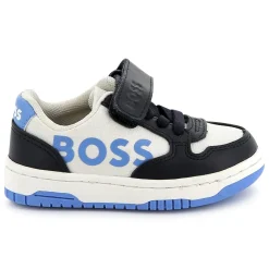 Hot BOSS Baskets en cuir fermeture par bandes auto aggripan BLEU CARGO