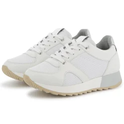 Outlet BOSS Baskets lacées bimatière BLANC