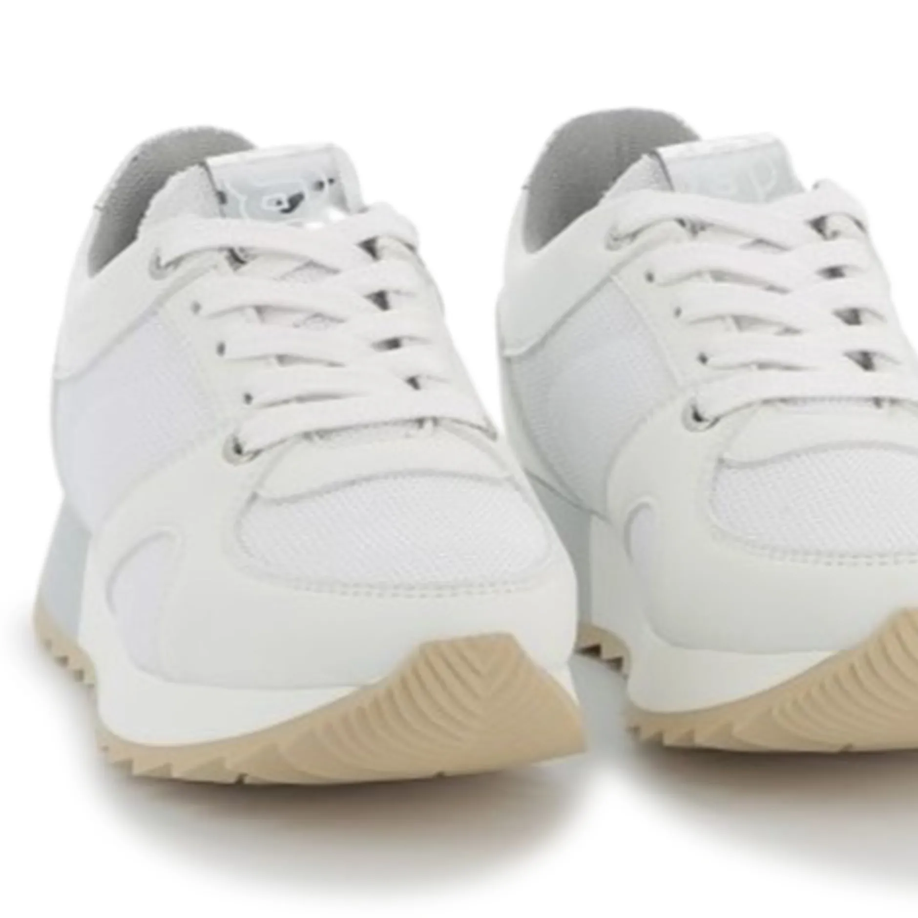 Outlet BOSS Baskets lacées bimatière BLANC