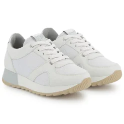 Outlet BOSS Baskets lacées bimatière BLANC