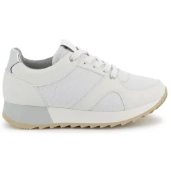 Outlet BOSS Baskets lacées bimatière BLANC