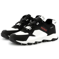 Online HUGO Baskets lacées bi-matières BLANC