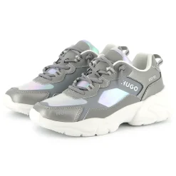 Hot HUGO Baskets lacées bi-matières SILVER