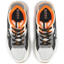 New BOSS Baskets lacées détails colorés BLACK