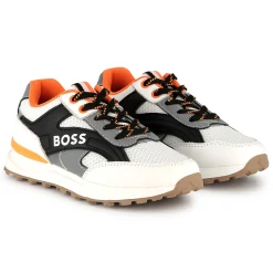 New BOSS Baskets lacées détails colorés BLACK