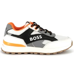 New BOSS Baskets lacées détails colorés BLACK