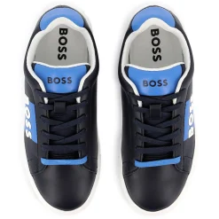 Clearance BOSS Baskets lacées en cuir BLEU CARGO