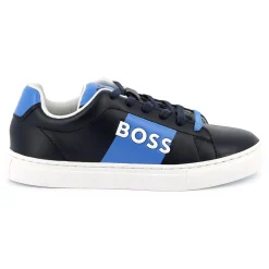 Clearance BOSS Baskets lacées en cuir BLEU CARGO
