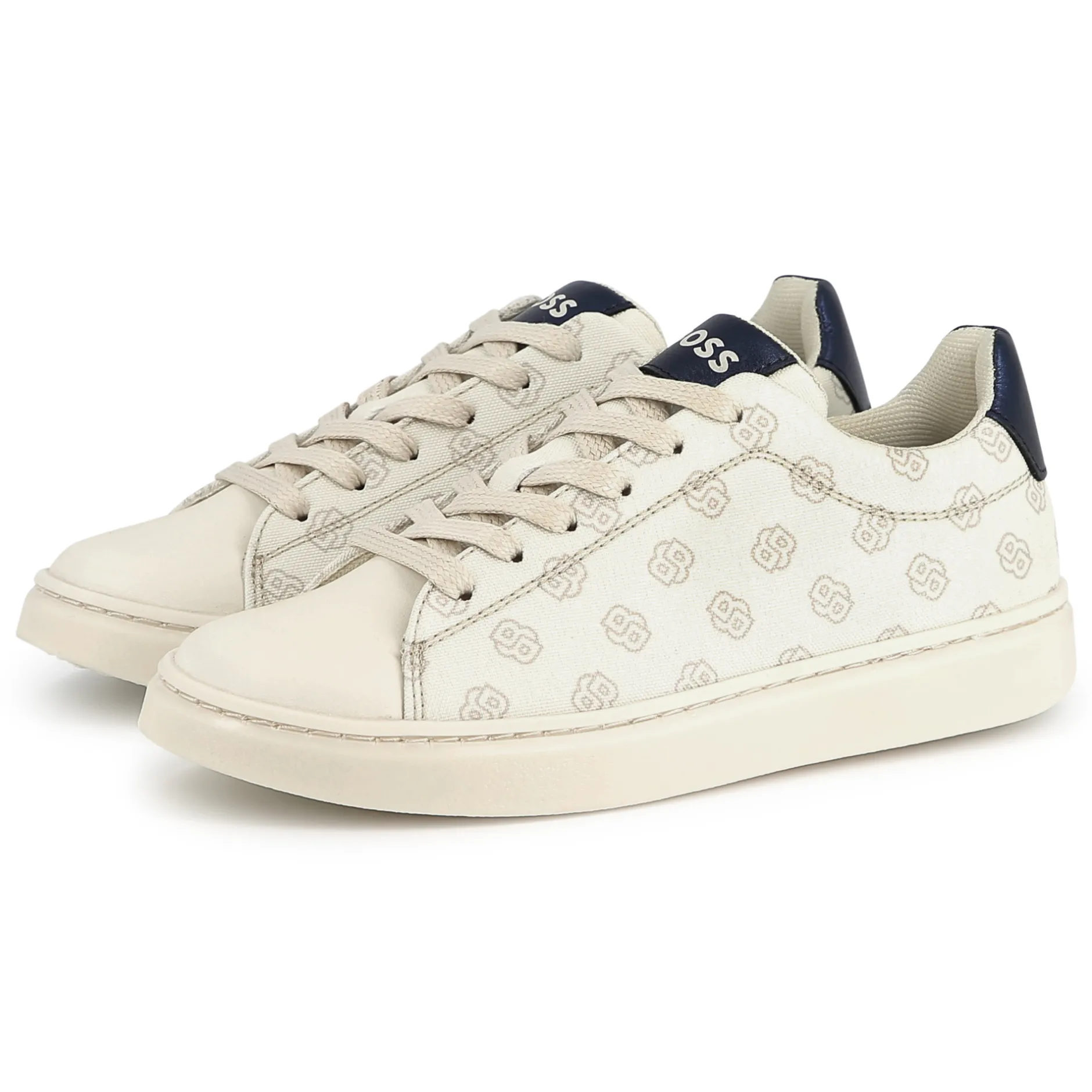 Outlet BOSS Baskets lacées en toile VANILLE