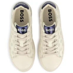 Outlet BOSS Baskets lacées en toile VANILLE