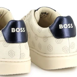 Outlet BOSS Baskets lacées en toile VANILLE