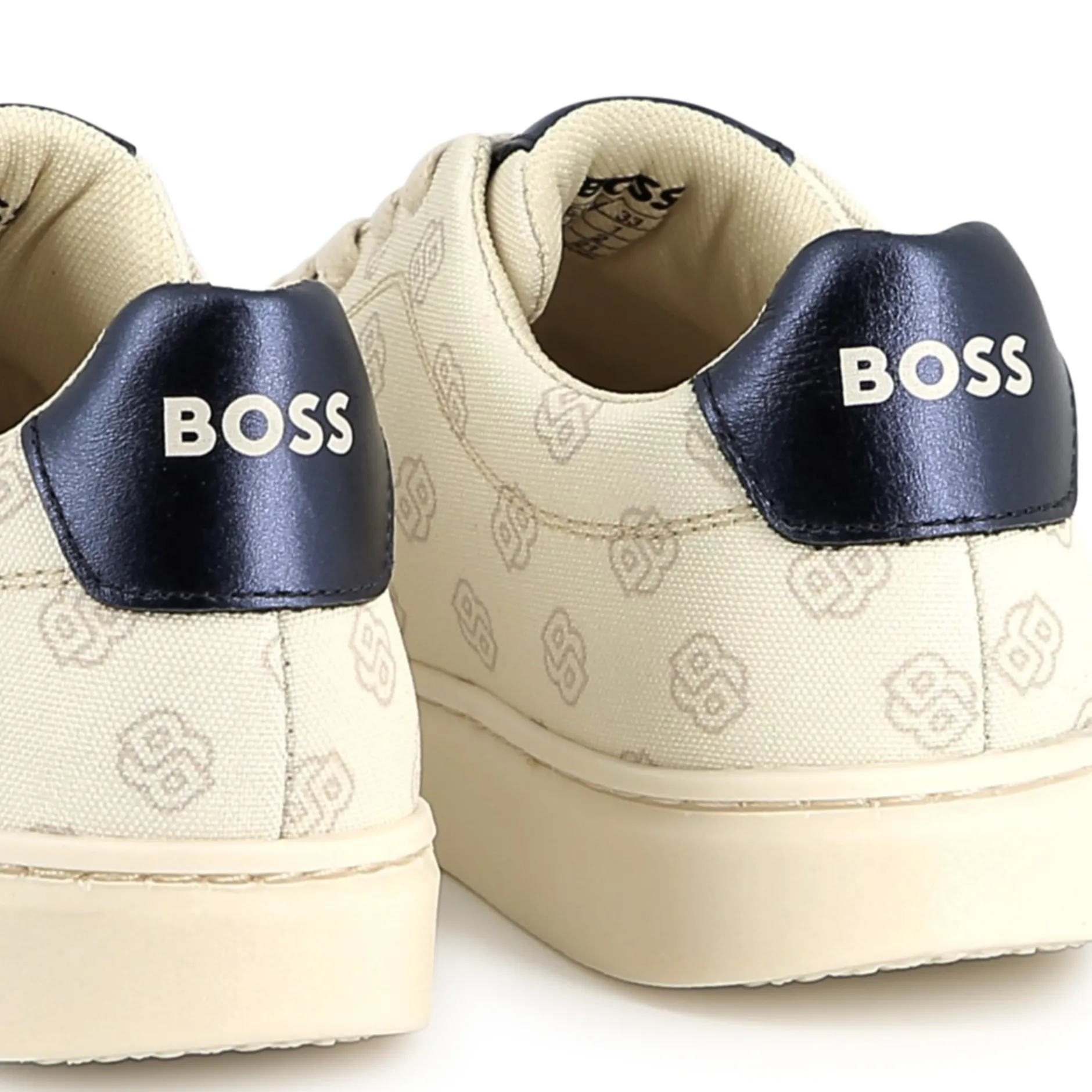 Outlet BOSS Baskets lacées en toile VANILLE