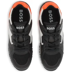 Fashion BOSS Baskets lacées rétro BLACK